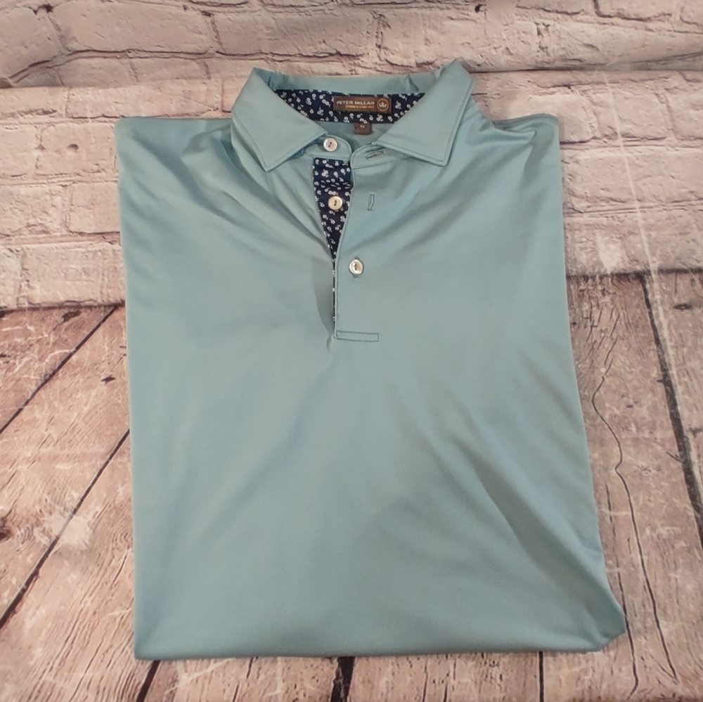 Peter Millar Light Blue Polo Shirt
